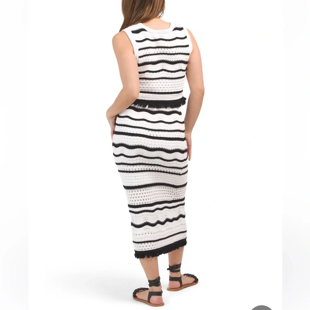 Black and White Striped Knit Set - Picture 2 of 2